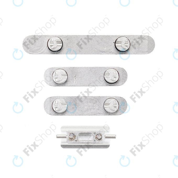 Apple iPhone XS - Set gumbov za glasnost + vklop + tihi način (Silver)
