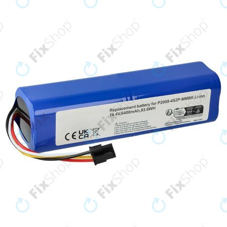 Xiaomi Dreame L10s Pro, Ultra, L20 Ultra, Mi Robot Vacuum Mop 2 Ultra, Roidmi EVE Max - Baterija P2008-4S2P-MMBK Li-Ion 14.4V 6400mAh