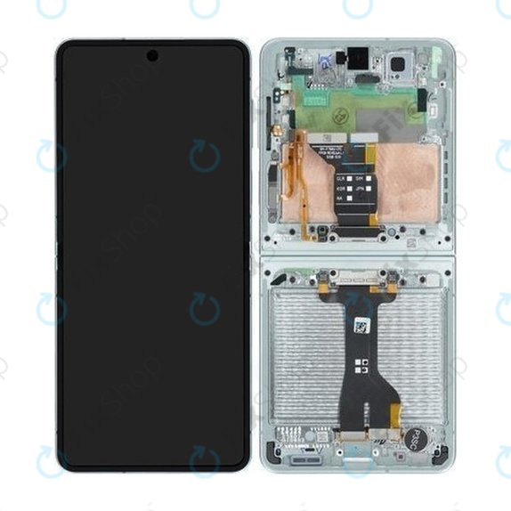 Samsung Galaxy Z Flip 7 F766B - LCD zaslon + steklo na dotik + okvir (Mint) OLED