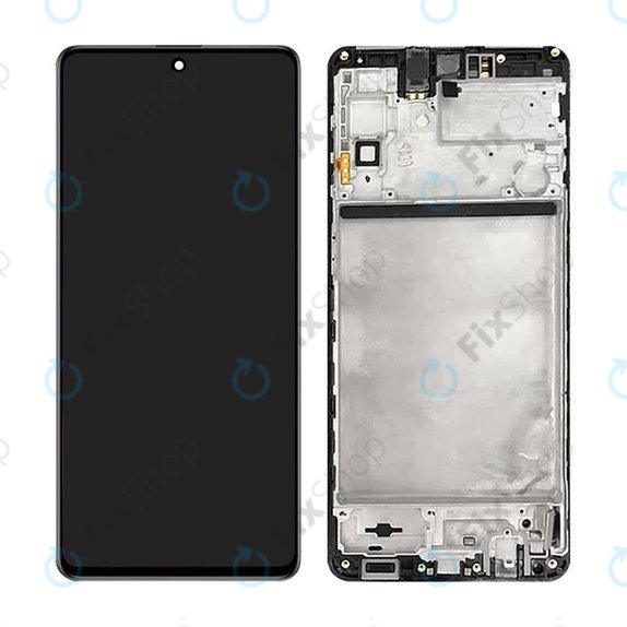 Samsung Galaxy M51 M515F - LCD zaslon + steklo na dotik + okvir (Celestial Black) TFT