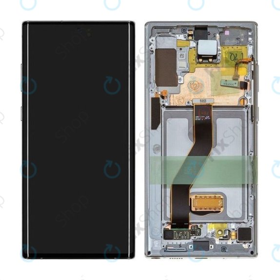 Samsung Galaxy Note 10 Plus - LCD zaslon + steklo na dotik + okvir (Aura Glow) - GH82-20838C, G82-20900C Genuine Service Pack