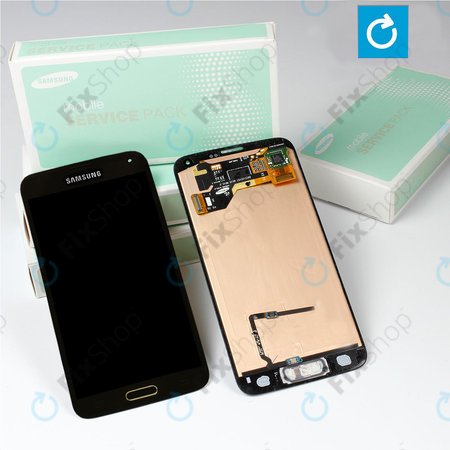 Samsung Galaxy S5 G900F - LCD zaslon + steklo na dotik (Copper Gold) - GH97-15959D, GH97-15734D Genuine Service Pack
