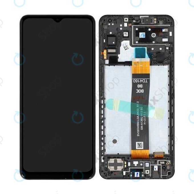 Samsung Galaxy A13 5G A136B - LCD zaslon + steklo na dotik + okvir (Black) - GH82-29077A, GH82-29078A Genuine Service Pack