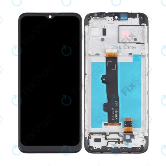 Motorola Moto E7 Power, E7i Power - LCD zaslon + steklo na dotik + okvir (Black) TFT