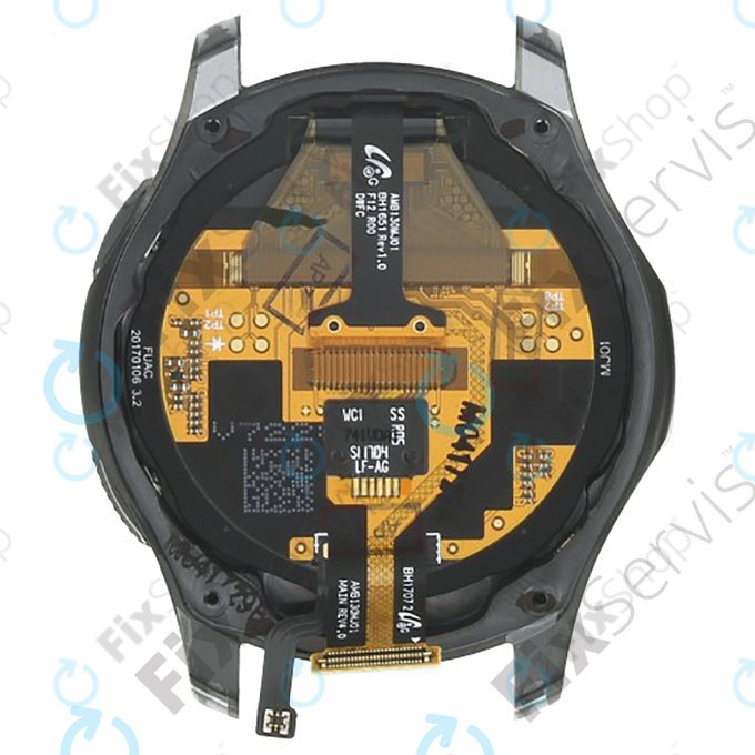 Samsung Gear S3 Frontier R760, R765 - LCD zaslon + steklo na dotik + okvir (Space Gray) - GH97-19658A Genuine Service Pack