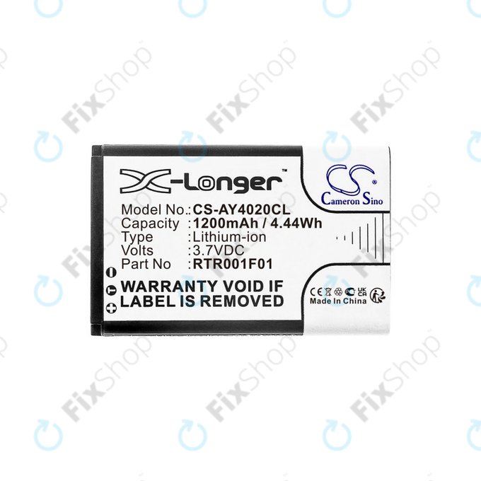 Baterija za Alcatel 8232, 1200mAh, Li-Ion, 3.7V, RTR001F01, HQ