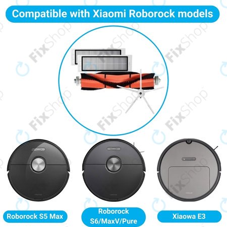 Xiaomi Roborock S5 (Mijia 1S), S5 Max, S6, S6 MaxV, S6 Pure, S7, S7 MaxV, Mi Robot Vacuum Mop (Mijia 1C), 1S, Xiaowa E2, Lite C10 - Standardni komplet (Bela)