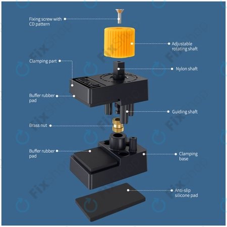 QianLi iClamP 2.0 - plastična objemka z gumijastim polnilom - razpon 12mm (4 kosi)