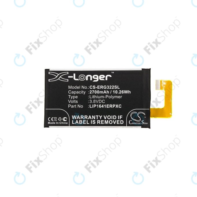 Baterija za Sony Xperia XA1 Ultra G3221, 2700mAh, Li-Pol, 3.8 V, LIP1641ERPXC, HQ