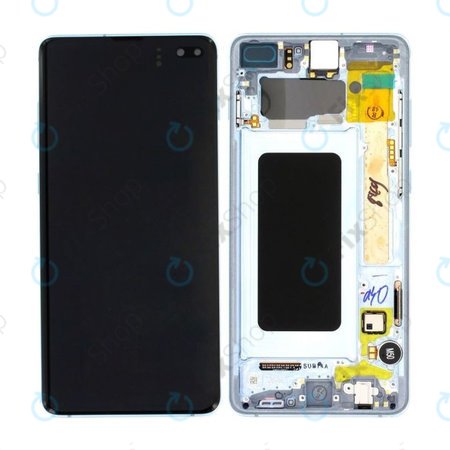 Samsung Galaxy S10 Plus G975F - LCD zaslon + steklo na dotik + okvir (Prism Blue) - GH82-18849C, GH82-18834C Genuine Service Pack