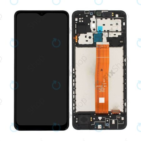 Samsung Galaxy M12 M127F - LCD zaslon + steklo na dotik + okvir (Black) - GH82-25042A, GH82-25043A Genuine Service Pack