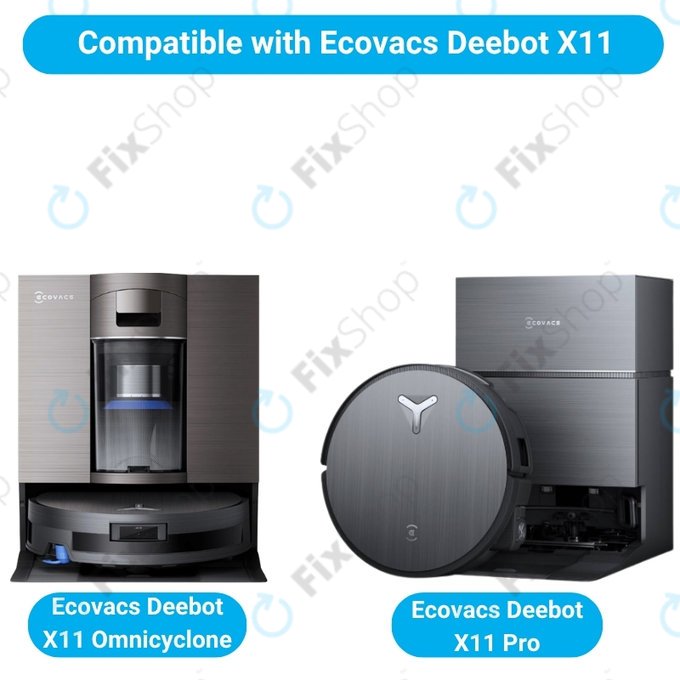 Komplet nadomestnih delov za Ecovacs Deebot X11 Pro, X11 (1x Glavna krtača, 2x Filter, 2x Stranska krtača)