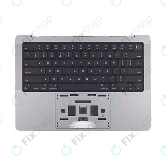 Zgornji okvir tipkovnice za MacBook Pro 14", A2442 (2021), A2779 (2023), US tipkovnico in baterijo, Space Gray, 661-21972, Genuine Apple