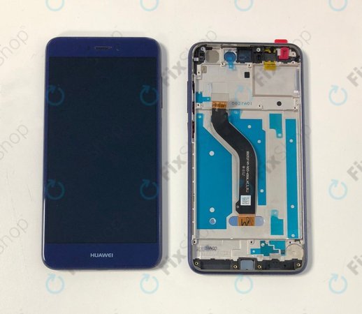 Huawei P9 lite (2017), Honor 8 Lite - LCD zaslon + steklo na dotik + okvir (Blue) TFT