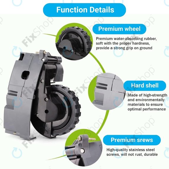 iRobot Roomba 500, 600, 700, 800, 900-series - Kolo z Motorjem (Desno)