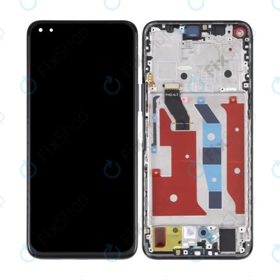 Huawei Nova 8i NEN-L22 NEN-LX1 - LCD zaslon + steklo na dotik + okvir (Starry Black) TFT