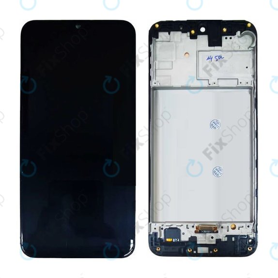 Samsung Galaxy M21 M215F - LCD zaslon + steklo na dotik + okvir (Black) TFT