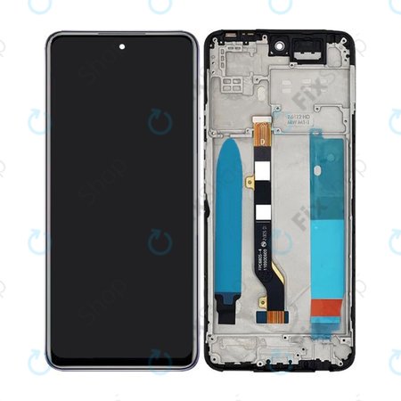 Infinix Hot 11S NFC - LCD zaslon + steklo na dotik + okvir (Polar Black) TFT