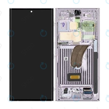 Samsung Galaxy S23 Ultra S918B - LCD zaslon + steklo na dotik + okvir (Lavender) - GH82-30466D, GH82-30465D Genuine Service Pack