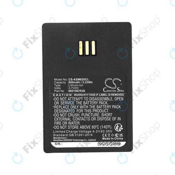 Baterija za Siemens Openstage WL3, Ascom, Aastra, Innovaphone, 900mAh, Li-Ion, 3.7V, 660190/R2B, HQ