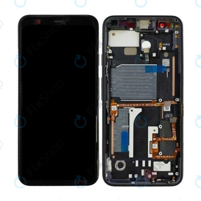 Google Pixel 4 - LCD zaslon + steklo na dotik + okvir (Just Black) OLED