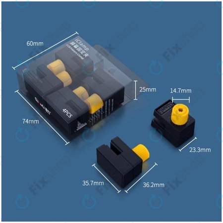 QianLi iClamP 2.0 - plastična objemka z gumijastim polnilom - razpon 12mm (4 kosi)