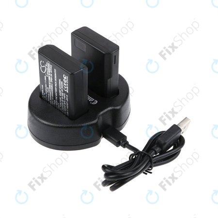 2 bateriji s polnilnikom zaNikon Coolpix P7000, P7700, D3100, D3200, D5100, 1030mAh, Li-Ion, 7.4V, EN-EL14, HQ