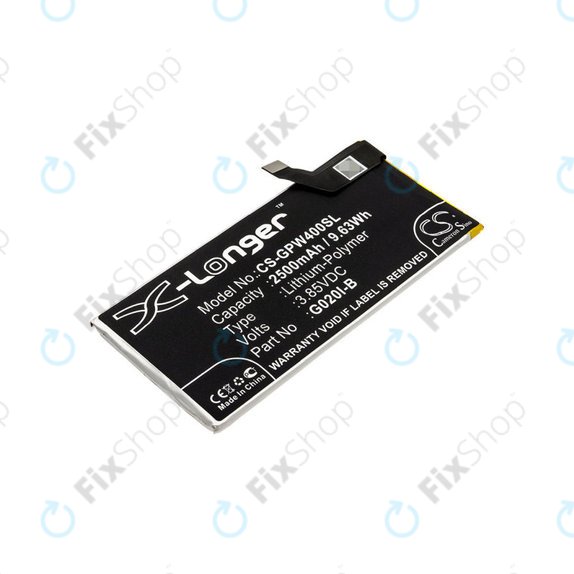 Baterija za Google Pixel 4, 2500mAh, Li-Pol, 3.85 V, G020I-B, HQ