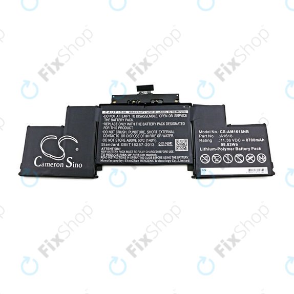 Apple MacBook Pro 15" A1398 (Mid 2015) - Baterija A1618 8700mAh HQ