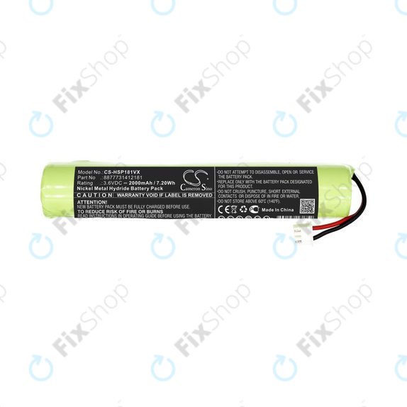 Baterija za Hurricane Spin Scrubber, Brush Cleaner Mop, 2000mAh, Ni-MH, 3.6V, 8877731412181, HQ
