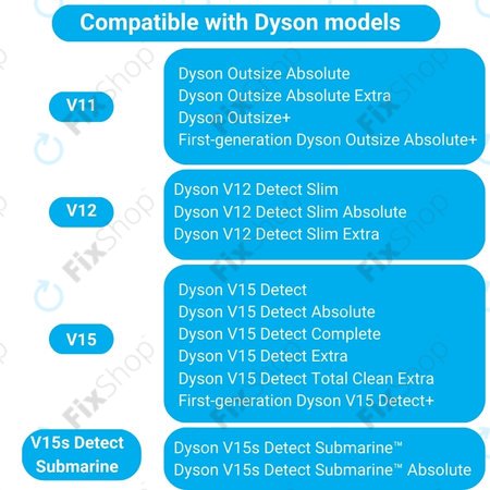Dyson V11, V12, V15, V15s Detect Submarine - Slim Fluffy Glavna krtača (Mehki Valjček)