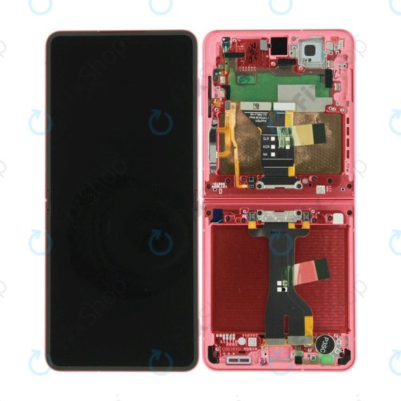 Samsung Galaxy Z Flip 7 F766B - LCD zaslon + steklo na dotik + okvir (Coralred) - GH82-37581D Genuine Service Pack