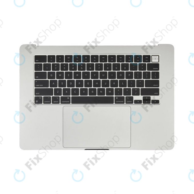 Zgornji okvir tipkovnice za MacBook Air 15", A3114 (2024), US tipkovnico in baterijo, Silver, 661-40267, Genuine Apple