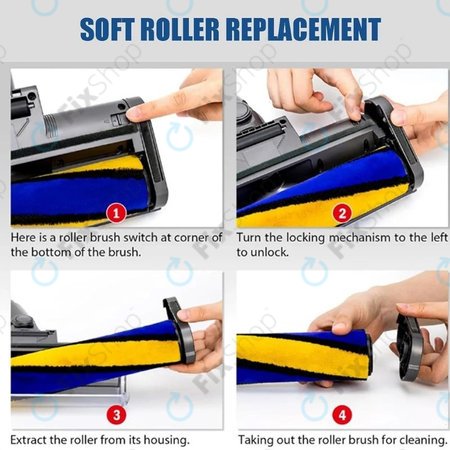 Dyson V12 - Talna šoba z zeleno lučjo LED