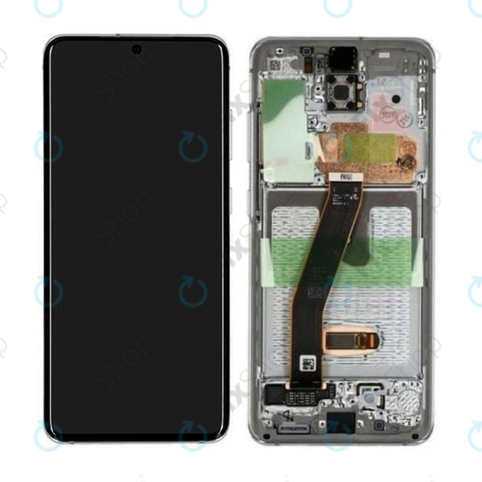 Samsung Galaxy S20 G980F - LCD zaslon + steklo na dotik + okvir (Cloud White) - GH82-22123B, GH82-22131B Genuine Service Pack