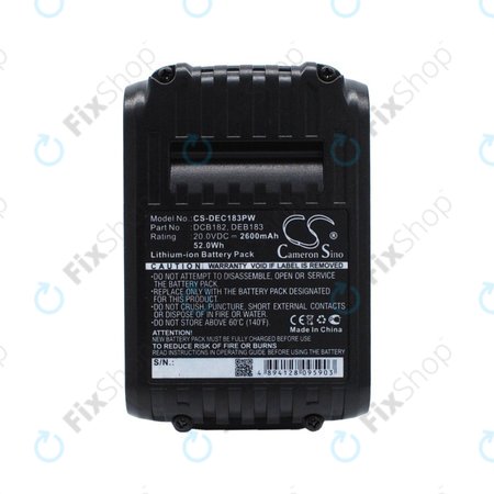 DeWalt DC, DW-series - Baterija DCB182, DCB183 2600mAh HQ