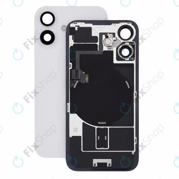 Steklo zadnjega ohišja za iPhone 16, White, Pulled A