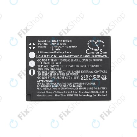 Baterija za Fujifilm Finepix Hs30, X-T30, 1230mAh, Li-Ion, 7.4V, NP-W126S, HQ