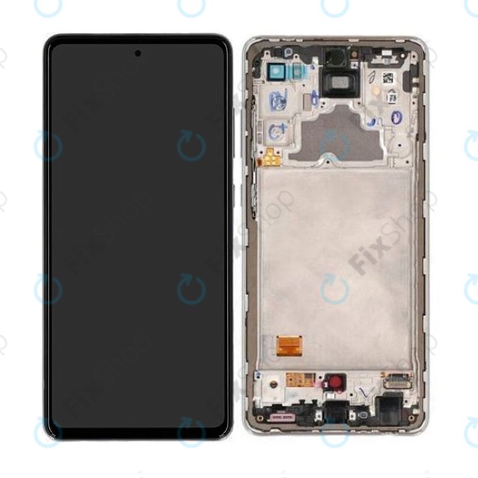 Samsung Galaxy A72 A725F, A726B - LCD zaslon + steklo na dotik + okvir (Awesome White) - GH82-25460D, GH82-25463D, GH82-25624D, GH82-25849D Genuine Service Pack