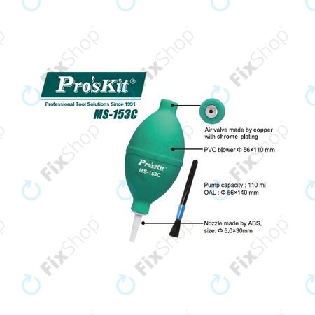 Pro'sKit MS-153C - pihalnik prahu za lepljenje zaščitnih stekel in folij