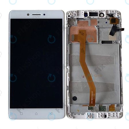 Lenovo K6 Note K53a48 - LCD zaslon + steklo na dotik + okvir (White) TFT