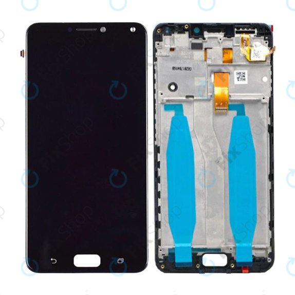 Asus Zenfone 4 Max ZC520KL (X00HD) - LCD zaslon + steklo na dotik + okvir (Black) Genuine Service Pack