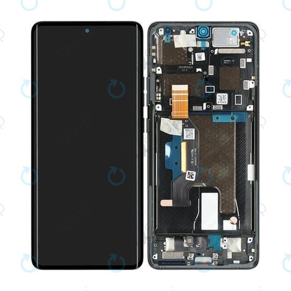 Motorola Edge 50 Ultra - LCD zaslon + steklo na dotik + okvir (Forest Grey) - 5D68C24483 Genuine Service Pack