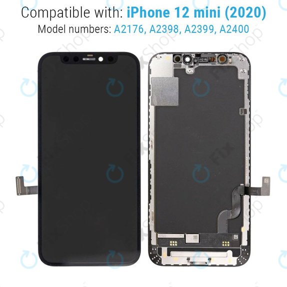Apple iPhone 12 Mini - LCD zaslon + steklo na dotik + okvir Hard OLED FixPremium