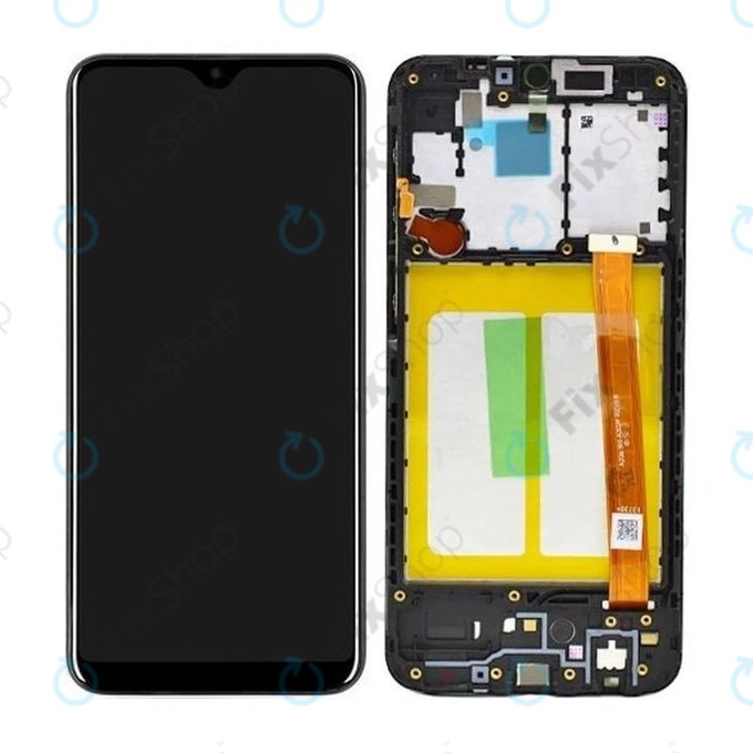 Samsung Galaxy A20e A202F - LCD zaslon + steklo na dotik + okvir (Black) - GH82-20229A, GH82-20186A Genuine Service Pack