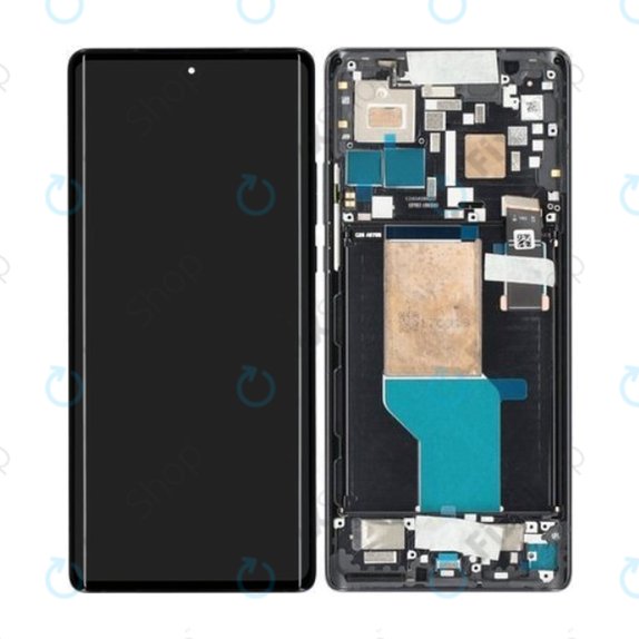 Motorola Edge 30 Ultra - LCD zaslon + steklo na dotik + okvir (Interstellar Black) - 5D68C21260 Genuine Service Pack
