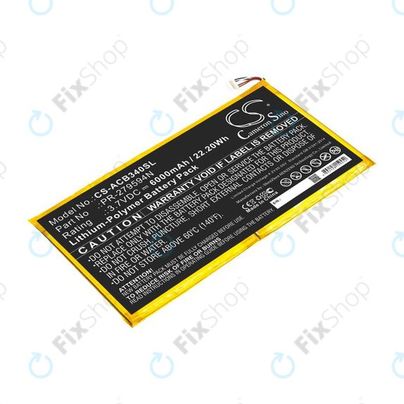 Baterija za Acer Iconia One 10 B3-A40, 6000mAh, Li-Pol, 3.7V, PR-279594N, HQ