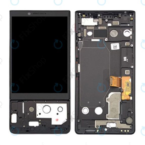 Blackberry Key2 - LCD zaslon + steklo na dotik + okvir (Black) TFT