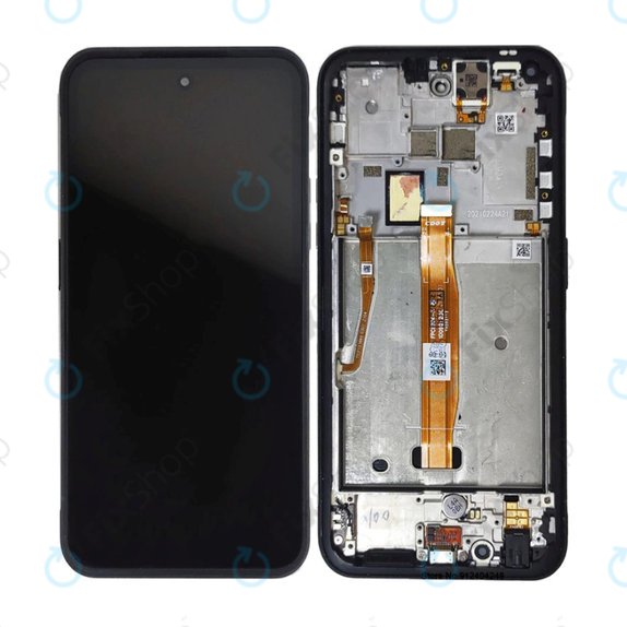 Nokia XR20 TA-1368 TA-1362 - LCD zaslon + steklo na dotik + okvir (Granite Gray) TFT