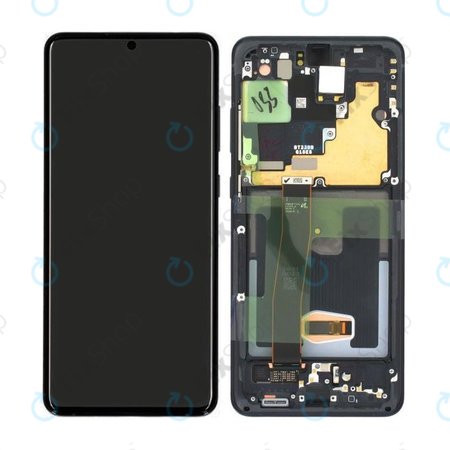 Samsung Galaxy S20 Ultra G988F - LCD zaslon + steklo na dotik + okvir (Cosmic Black) - GH82-26032A, GH82-26033A Genuine Service Pack
